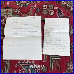 Le RELIQUAIRE DE LAMARTINE Léon Cerf 1925 + Courrier signé et documents RARE