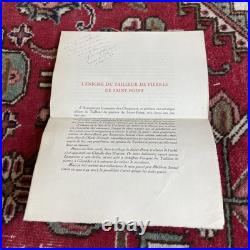 Le RELIQUAIRE DE LAMARTINE Léon Cerf 1925 + Courrier signé et documents RARE