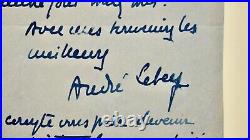 Lebey Andre(1877-1938)-ecrivain-lot De 2 Courriers Manuscrits Signés-cachet