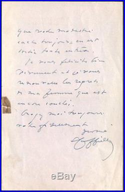 Leonetto Cappiello. Lettre autographe signee et datee 1933