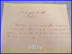 Letter Empress Eugenie To the Duchess of Alba Madrid, January 20, 1860 annotated