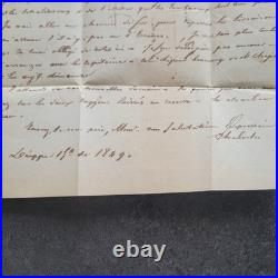 Lettre 14 Janvier 1849 Taxe 2 Décimes Transition Postale pénurie Cérès N°3