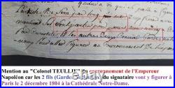 Lettre 1804 au Colonel TEULLIE ami et cousin proche de Jean-François CHAMPOLLION