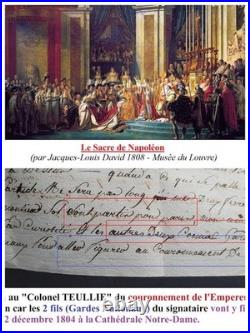 Lettre 1804 au Colonel TEULLIE ami et cousin proche de Jean-François CHAMPOLLION