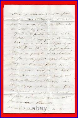 Lettre 1850 Officier de Rome CORPS EXPEDITIONNAIRE D'ITALIE 2° Div. Pour France