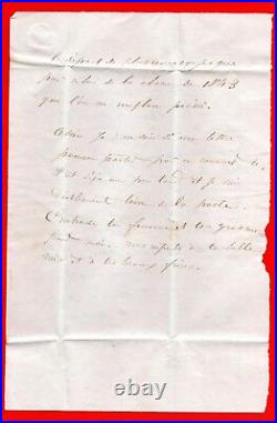 Lettre 1850 Officier de Rome CORPS EXPEDITIONNAIRE D'ITALIE 2° Div. Pour France