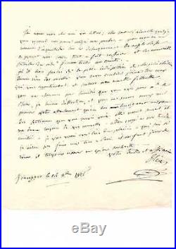 Lettre Autographe De Elisa Bonaparte (1805 / Austerlitz)