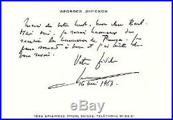 Lettre Autographe De Georges Simenon (emmanuel Berl)