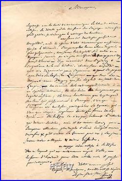 Lettre Autographe De Joseph Fouché À Murat Au Sujet Du Divorce De Napoleon