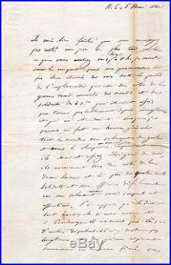 Lettre Autographe Signée De Napoleon III (lettre De Prison)