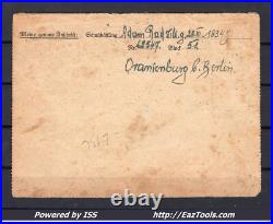 Lettre D'un Déporté Du Camp D'oranienburg Cachet De Censure G Du 22/01/1944