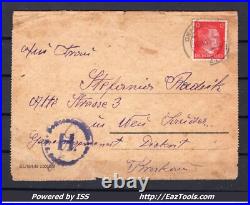 Lettre D'un Déporté Du Camp D'oranienburg Cachet De Censure H Du 16/10/1943