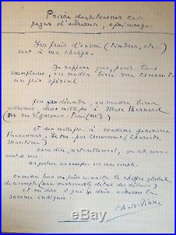 Lettre Et Manuscrit Autographe De Jacques Chardonne (1955) / 10 Pages