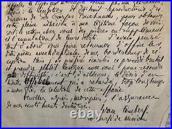 Lettre Manuscrite Encre YVAN GOMBERG Chargé de Mission en Russie 1918