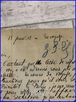 Lettre Manuscrite Encre YVAN GOMBERG Chargé de Mission en Russie 1918