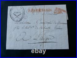Lettre Paris a Limoges début 19ème. Rarissime