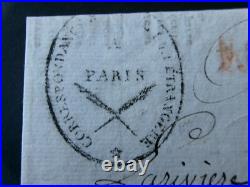 Lettre Paris a Limoges début 19ème. Rarissime