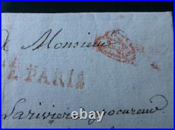 Lettre Paris a Limoges début 19ème. Rarissime