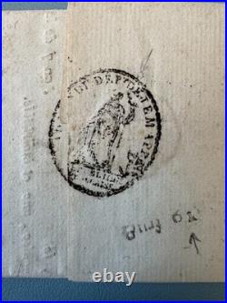Lettre Préphilatélique An VII 86 MONS Département de Jemmapes Vignette Rép