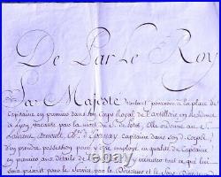Lettre Signée Louis XVI 1789 Versailles Régiment Militaire Lyon Roi Chastenet