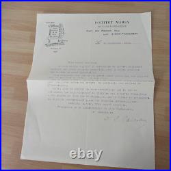 Lettre Tapuscrite Institut Marey Pre-cinema 1906
