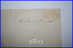 Lettre autographe Ferdinand DE LESSEPS 1862 Compagnie Maritime Canal de Suez
