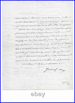 Lettre autographe Yusuf Joseph Vantini 1836