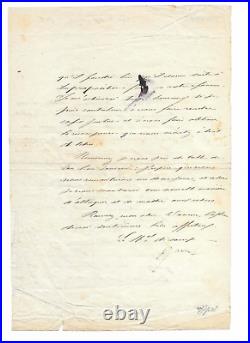 Lettre autographe Yusuf Joseph Vantini 1845