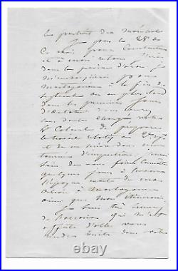 Lettre autographe Yusuf Joseph Vantini 1853 Général François Durrieu
