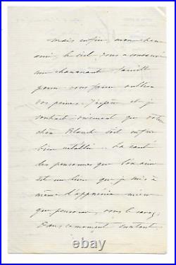Lettre autographe Yusuf Joseph Vantini 1862 Général François Durrieu