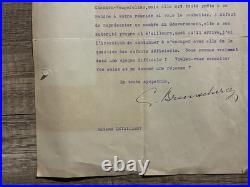Lettre autographe signée Cécile Brunschvicg 1937 Front populaire féminisme