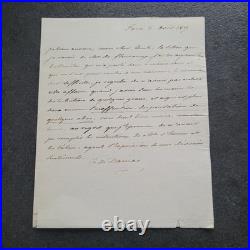 Lettre autographe signée Duc de Damas-Crux (1754-1846) Lieutenant général du Roi
