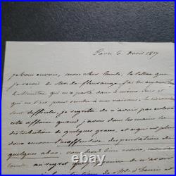 Lettre autographe signée Duc de Damas-Crux (1754-1846) Lieutenant général du Roi