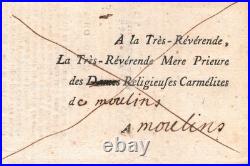 Lettre carmélite de Nantes de février 1763