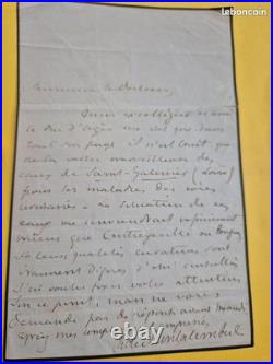 Lettre de Charles de Montalembert à son docteur Leroy d Etiolle