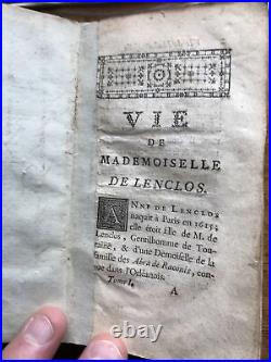 Lettre de Ninon de Lenclos au marquis de Sevigné 2 tomes