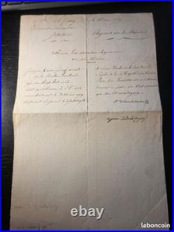 Lettre de demande d'autorisation de mariage signé par le duc de Coigny en 1789