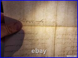 Lettre de demande d'autorisation de mariage signé par le duc de Coigny en 1789