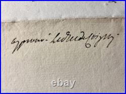 Lettre de demande d'autorisation de mariage signé par le duc de Coigny en 1789