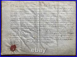 Lettre du Comte Jacques Texier d'Hautefeuille nomination 1744 signé sceau