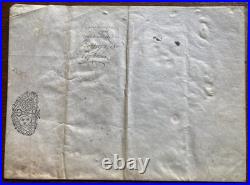 Lettre du Comte Jacques Texier d'Hautefeuille nomination 1744 signé sceau