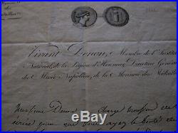 Lettre manuscrite de la Monnoie des Médailles Vivant Denon au graveur Lavy 1806