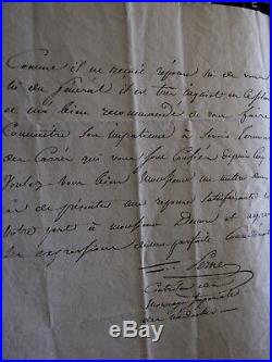 Lettre manuscrite de la Monnoie des Médailles Vivant Denon au graveur Lavy 1806