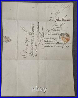 Lettre originale RAMEL Ministre des Finances An VI Document rare