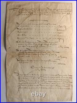 Lettre signée du Roi Henri IV 1598