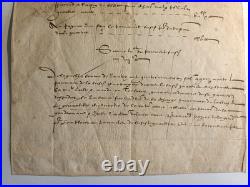 Lettre signée du Roi Henri IV 1598