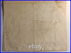 Lettre signée du Roi Henri IV 1598