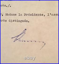 Lettre tapuscrite Robert Schuman