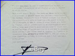 Lettre tapuscrite signée Jean-Patrick Manchette 1981