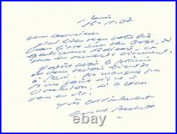 Littérature Samuel Beckett lettre autographe signée livre Van Gogh